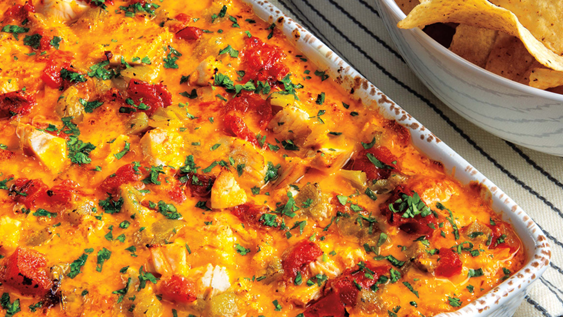 Cheesy Chicken Enchilada Dip