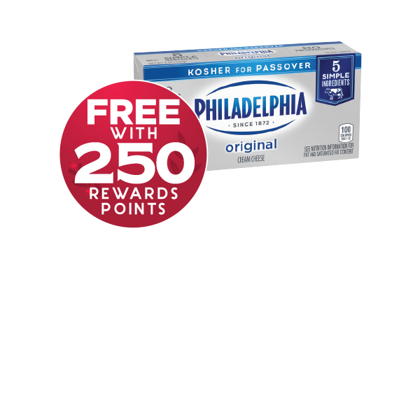 PHILADELPHIA CREAM CHEESE 8 oz Regular or 1/3 Less Fat