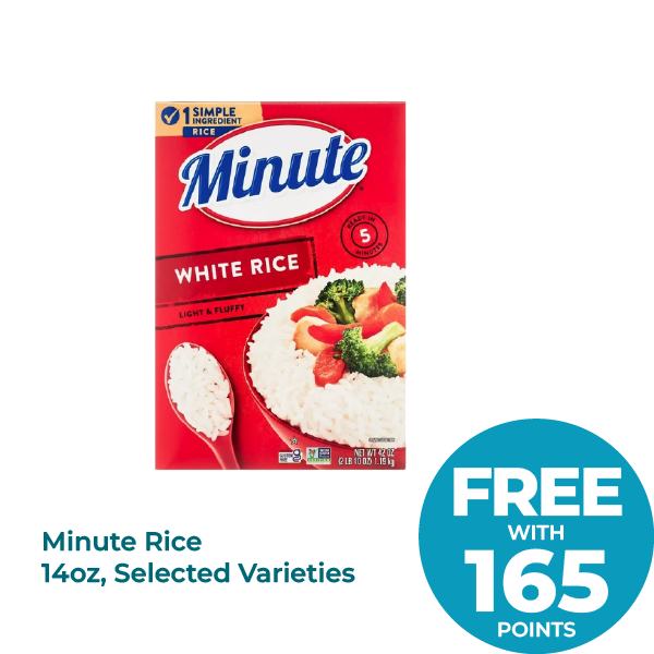 Minute Rice 14oz, Selected Varieties