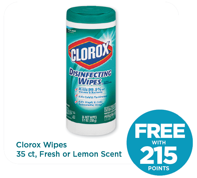 Clorox Wipes 35 ct, Fresh or Lemon Scent