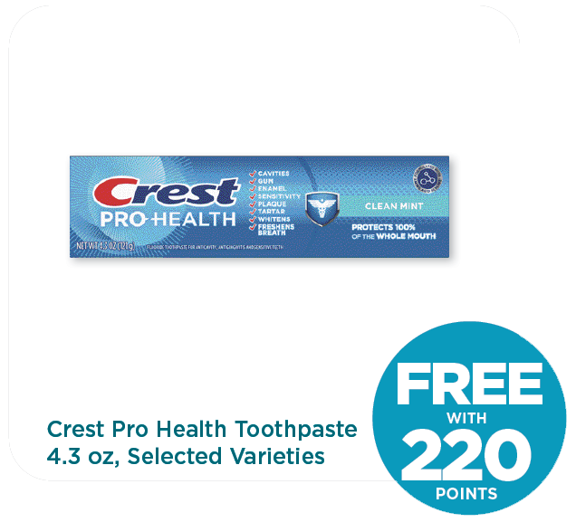 Crest Pro Health Toothpaste 4.3 oz, Selected Varieties