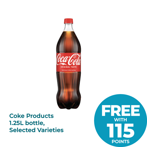 Coke Products 1.25L bottle, Selected Varieties