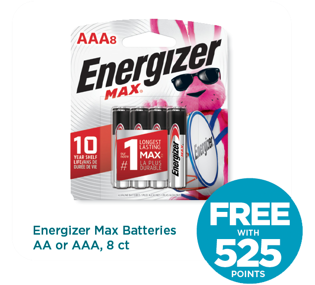 Energizer Max Batteries AA or AAA, 8 ct