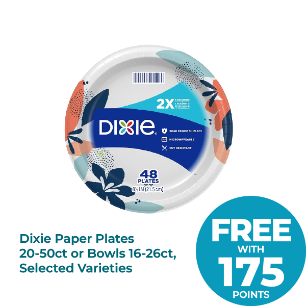 Dixie Paper Plates 20-50ct or Bowls 16-26ct, Selected Varieties