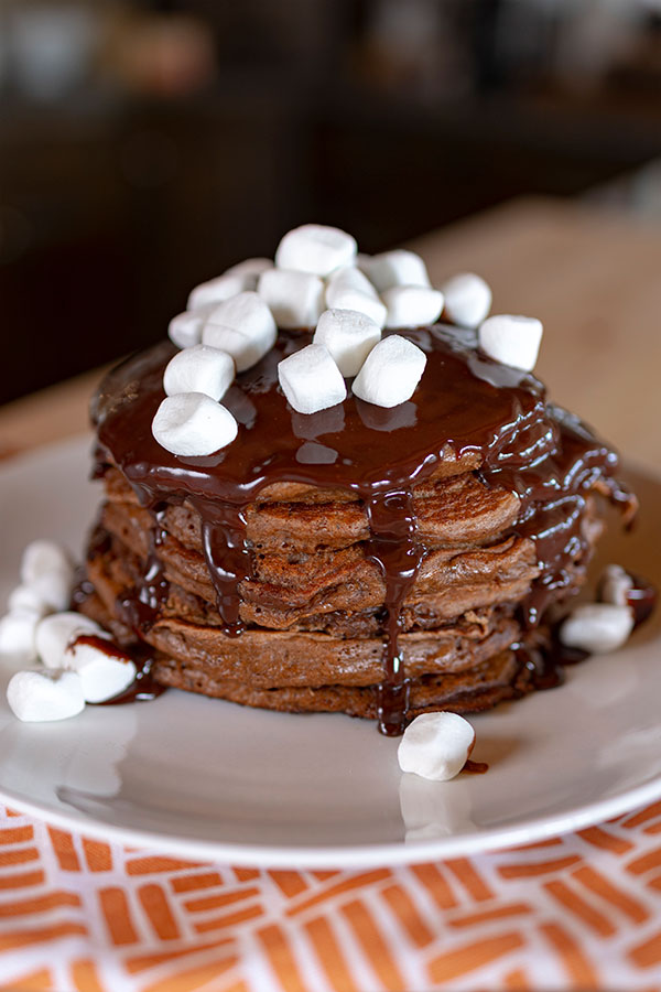 Hot Chocolate Pancakes