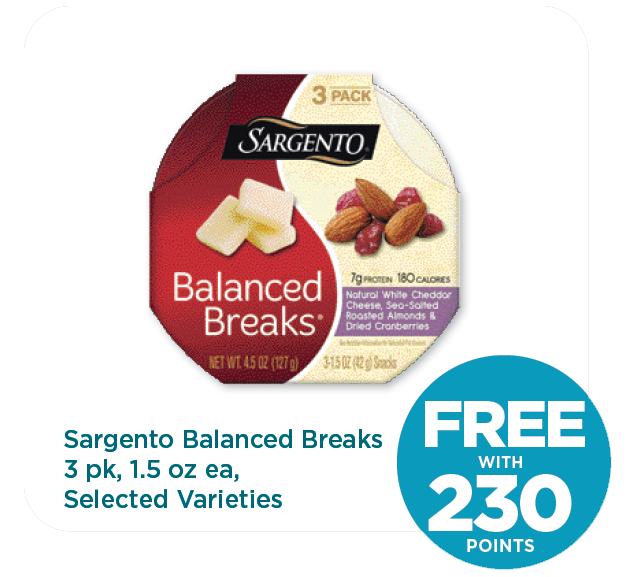 Sargento Balanced Breaks 3 pk, 1.5 oz ea, Selected Varieties