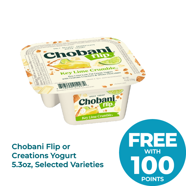 Chobani Flip or Creations Yogurt 5.3 oz Selected Varieties