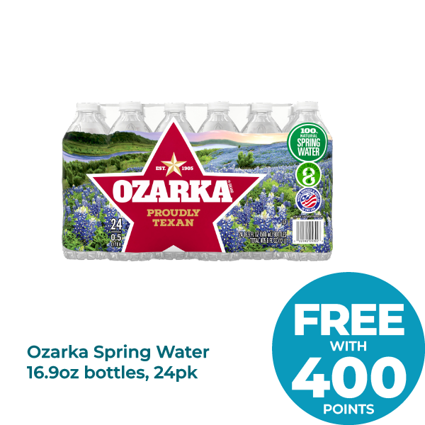 Ozarka Spring Water 16.9oz bottles, 24pk