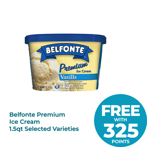 Belfonte Premium Ice Cream 1.5qt Selected Varieties