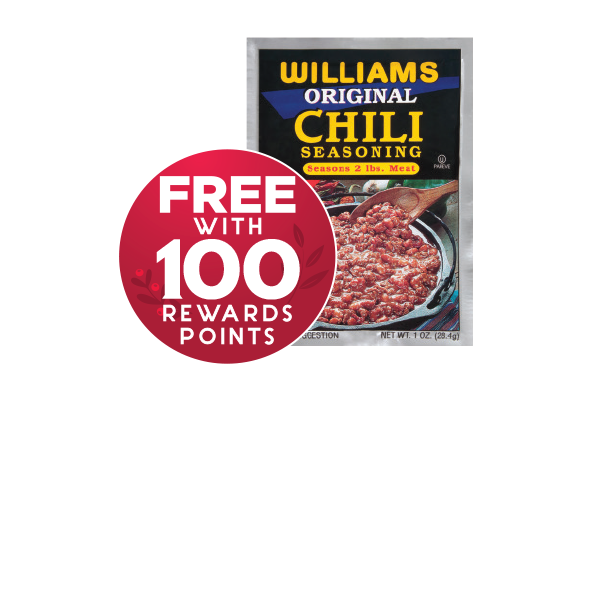 WILLIAMS CHILI SEASONING 1-1.12 oz Selected Varieties